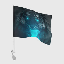 Флаг для автомобиля Неоновый водяной тигр 2022
