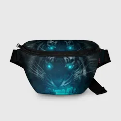 Поясная сумка 3D Неоновый водяной тигр 2022