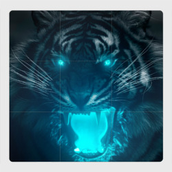 Магнитный плакат 3Х3 Неоновый водяной тигр 2022