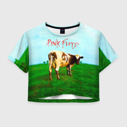 Женская футболка Crop-top 3D Atom Heart Mother - Pink Floyd