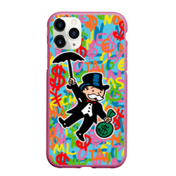 Чехол для iPhone 11 Pro Max матовый Alec Monopoly Капиталист с деньгами