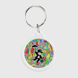 Брелок круглый Alec Monopoly Капиталист с деньгами