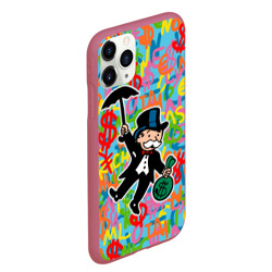 Чехол для iPhone 11 Pro Max матовый Alec Monopoly Капиталист с деньгами - фото 2