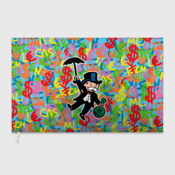 Флаг 3D Alec Monopoly Капиталист с деньгами