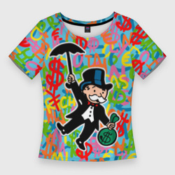 Женская футболка 3D Slim Alec Monopoly Капиталист с деньгами