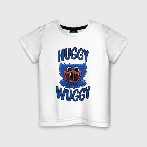 Детская футболка хлопок Huggy Wuggy Хагги Вагги, цвет белый