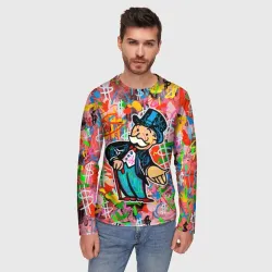 Мужской лонгслив 3D Alec Monopoly Капиталист Граффити - фото 2