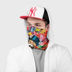Бандана-труба 3D Alec Monopoly Капиталист Граффити - фото 2