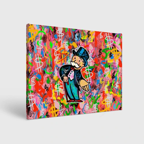 Холст прямоугольный Alec Monopoly Капиталист Граффити
