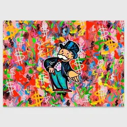 Поздравительная открытка Alec Monopoly Капиталист Граффити