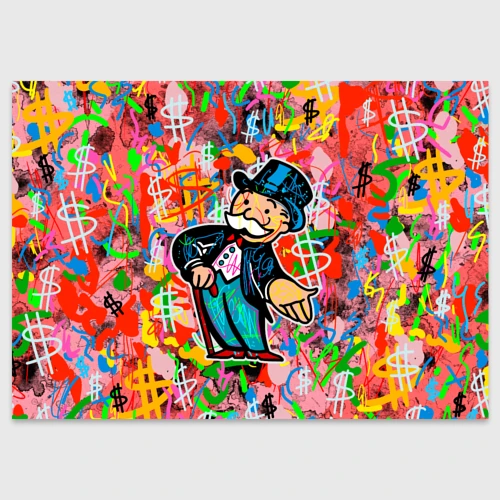 Поздравительная открытка Alec Monopoly Капиталист Граффити