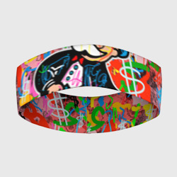 Повязка на голову 3D Alec Monopoly Капиталист Граффити