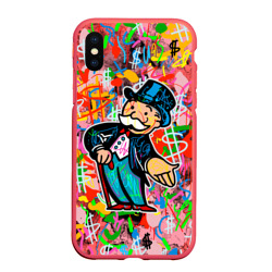 Чехол для iPhone XS Max матовый Alec Monopoly Капиталист Граффити