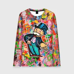 Мужской лонгслив 3D Alec Monopoly Капиталист Граффити