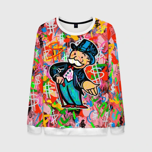 Мужской свитшот 3D Alec Monopoly Капиталист Граффити