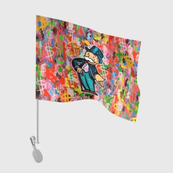 Флаг для автомобиля Alec Monopoly Капиталист Граффити