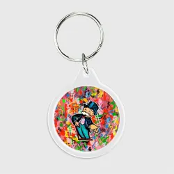 Брелок круглый Alec Monopoly Капиталист Граффити