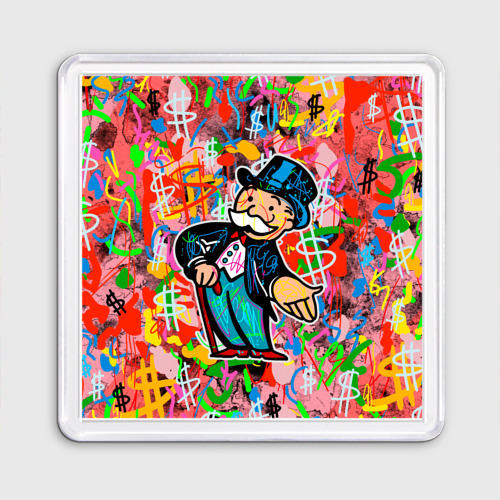 Магнит 55*55 Alec Monopoly Капиталист Граффити