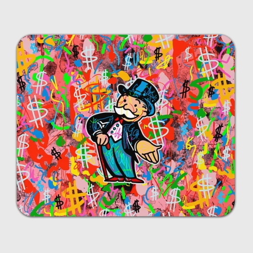 Прямоугольный коврик для мышки Alec Monopoly Капиталист Граффити