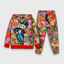 Детский костюм с толстовкой 3D Alec Monopoly Капиталист Граффити