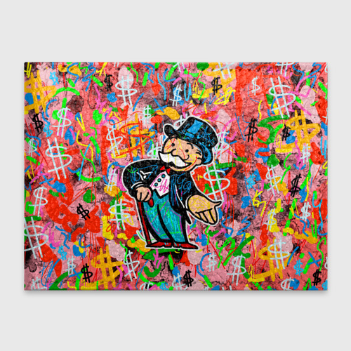 Обложка для студенческого билета Alec Monopoly Капиталист Граффити, цвет бирюзовый