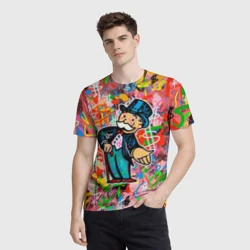 Мужская футболка 3D Alec Monopoly Капиталист Граффити - фото 2