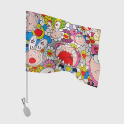 Флаг для автомобиля Takashi Murakami кричащий арт