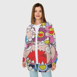 Женская рубашка oversize 3D Takashi Murakami кричащий арт - фото 2