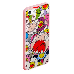 Чехол для iPhone 5/5S матовый Takashi Murakami кричащий арт - фото 2