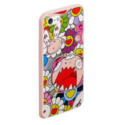 Чехол для iPhone 5/5S матовый Takashi Murakami кричащий арт - фото 2