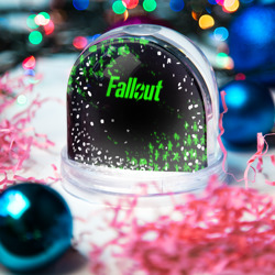 Игрушка Снежный шар Fallout пупсы паттерн зелёный ядерная зима - фото 2