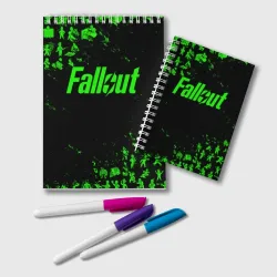 Блокнот Fallout пупсы паттерн зелёный ядерная зима