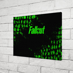 Холст прямоугольный Fallout пупсы паттерн зелёный ядерная зима - фото 2