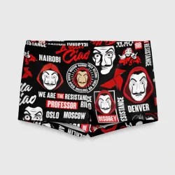 Детские купальные плавки 3D Бумажный Дом логобомбинг LA Casa de Papel