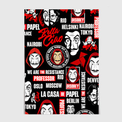 Постер Бумажный Дом логобомбинг LA Casa de Papel