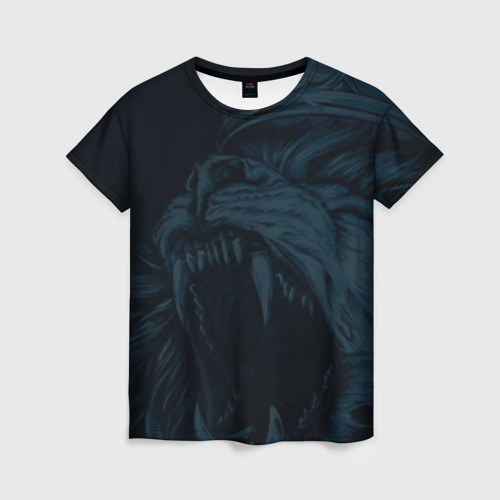 Женская футболка 3D Zenit lion Dark theme, цвет 3D печать
