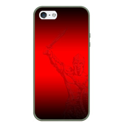 Чехол для iPhone 5/5S матовый Спартак Гладиатор Red Theme