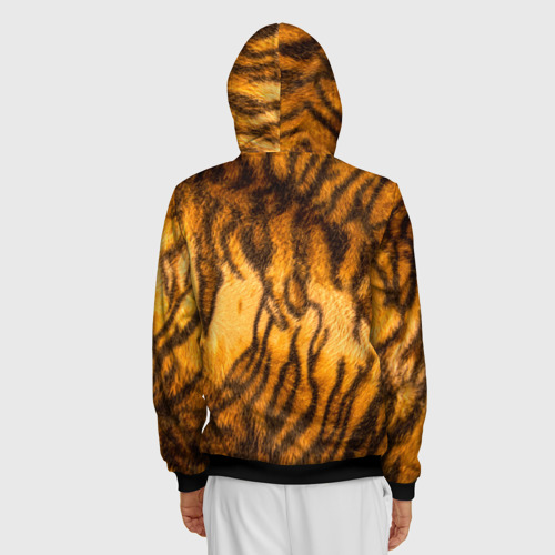 Мужская толстовка 3D на молнии Шкура тигра 2022, цвет черный - фото 4