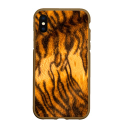 Чехол для iPhone XS Max матовый Шкура тигра 2022