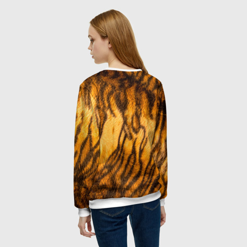 Женский свитшот 3D Шкура тигра 2022, цвет 3D печать - фото 4