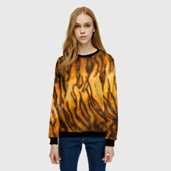Женский свитшот 3D Шкура тигра 2022 - фото 2