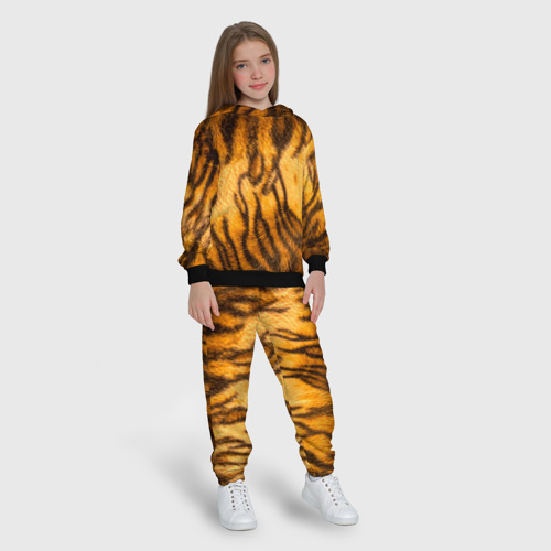 Детский костюм с толстовкой 3D Шкура тигра 2022, цвет черный - фото 5