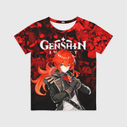 Детская футболка 3D Genshin Impact Diluc Геншин Импакт дилюк