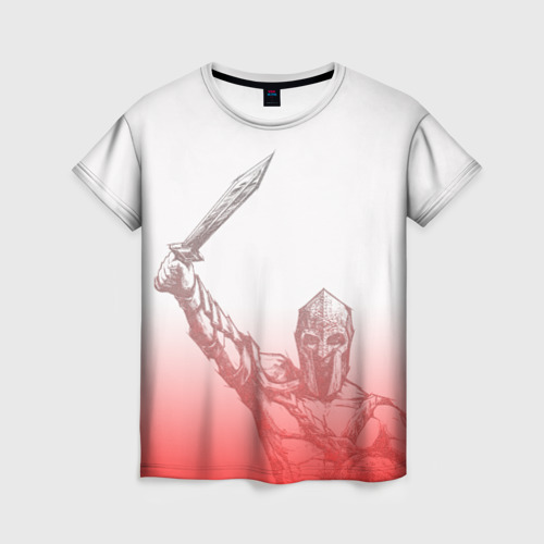 Женская футболка 3D Спартак Гладиатор White Theme, цвет 3D печать