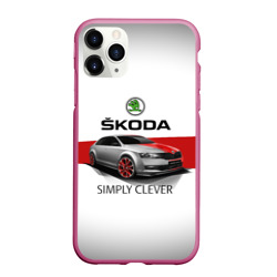 Чехол для iPhone 11 Pro Max матовый Skoda Rapid Sport