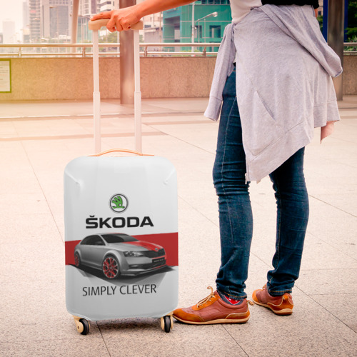 Чехол для чемодана 3D Skoda Rapid Sport, цвет 3D печать - фото 4