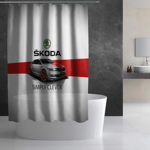 Штора 3D для ванной Skoda Rapid Sport - фото 3