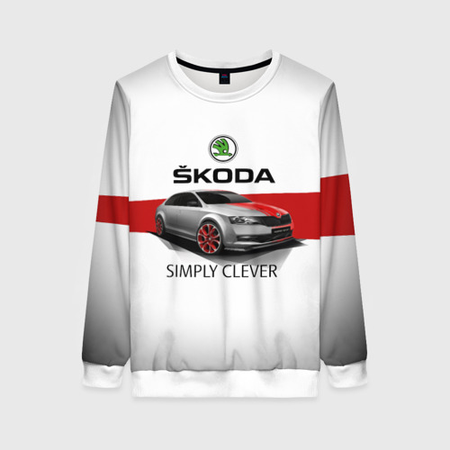 Женский свитшот 3D Skoda Rapid Sport, цвет 3D печать