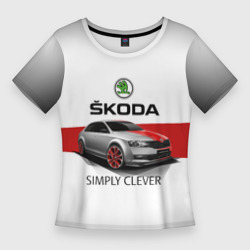 Женская футболка 3D Slim Skoda Rapid Sport