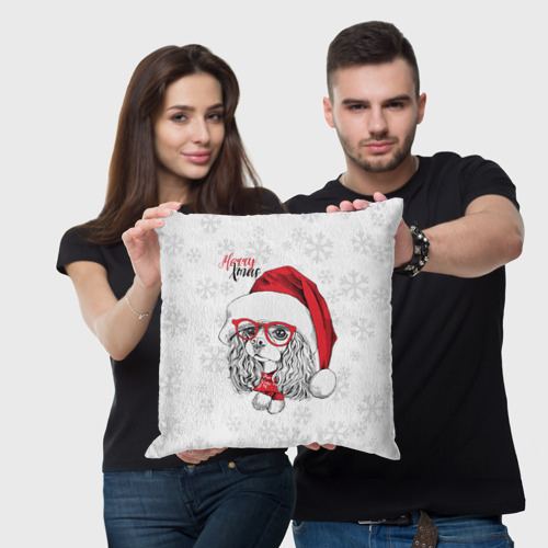 Подушка 3D Happy Christmas: кокер спаниель - фото 3